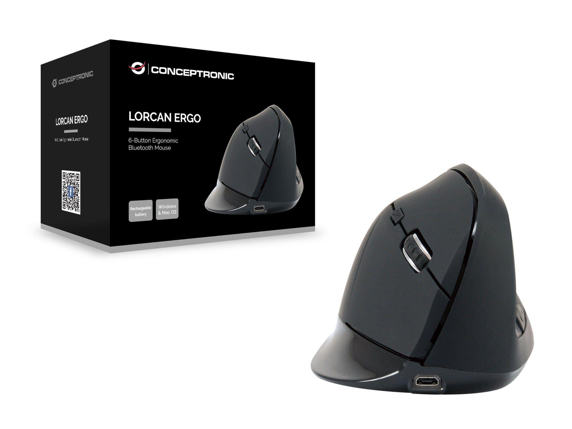 Rato CONCEPTRONIC LORCAN03B (Mão direita - 1600 DPI - Ótico - Preto), miniatura 4