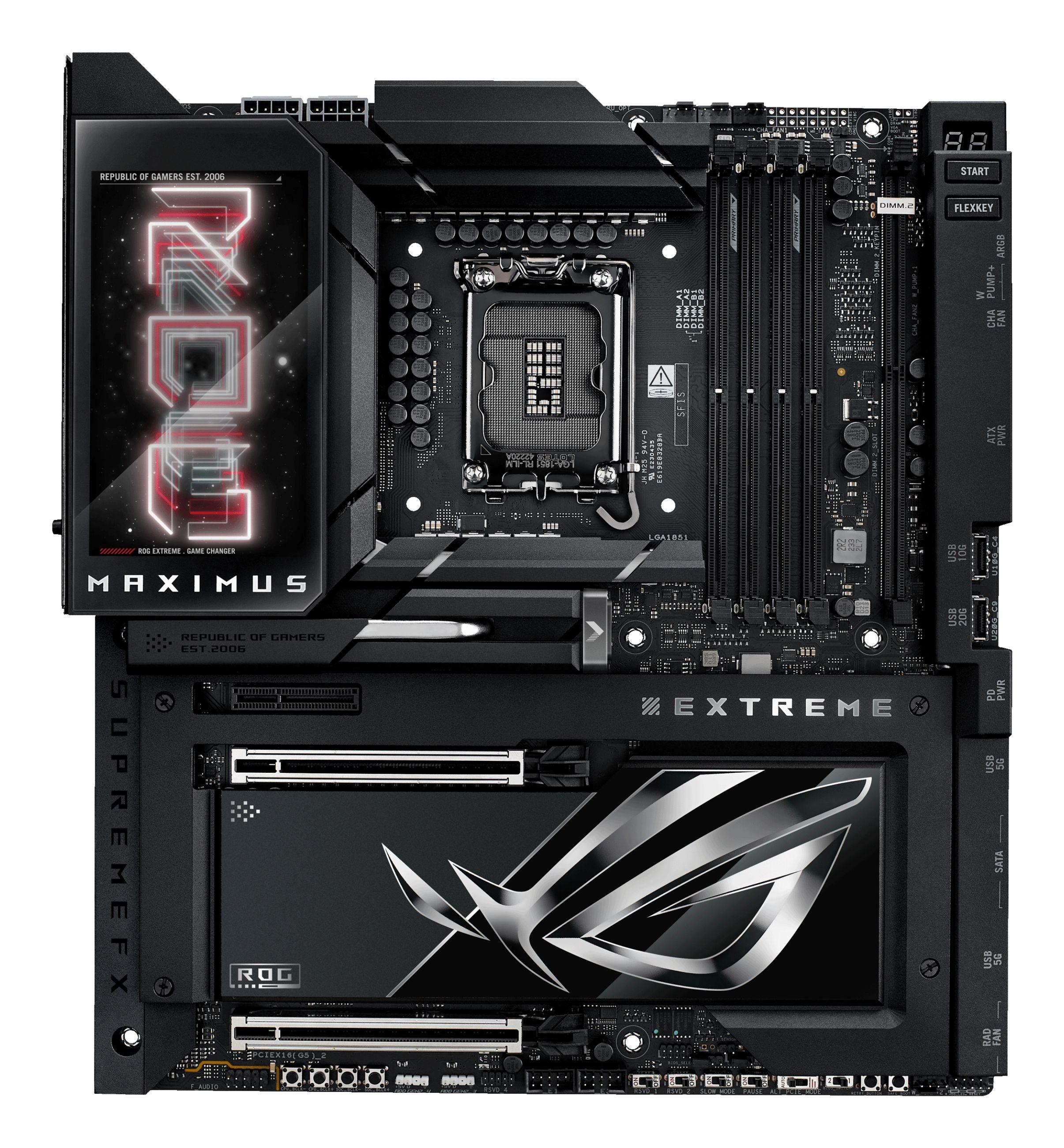 Motherboard ASUS ROG MAXIMUS Z890 EXTREME (LGA 1851 (Socket V1) - Intel Core Ultra - EATX - Preto)