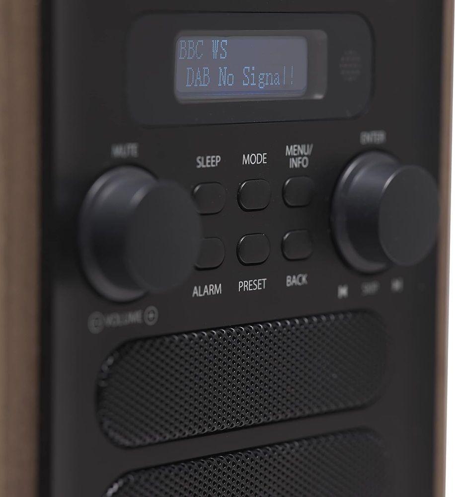 Rádio Despertador DENVER DAB-48 (2,5 W - Cinzento e Madeira), miniatura 5