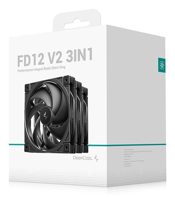Conjunto de Ventoinhas para Caixa PC DEEPCOOL FD12 V2 (4,8 W - Preto) — miniatura 7