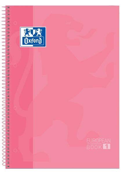Caderno de Espiral OXFORD Europeanbook 1 (Rosa)