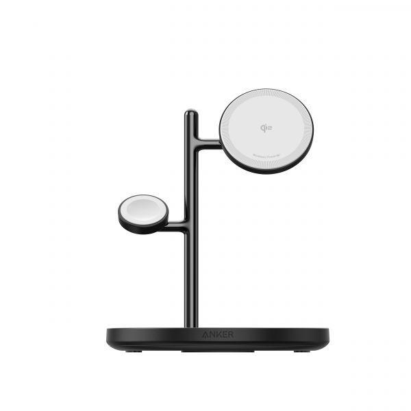 Estação de Carregamento Sem Fios ANKER MagGo 3 em 1 (Até 25 W - Apple - Preto), miniatura 5