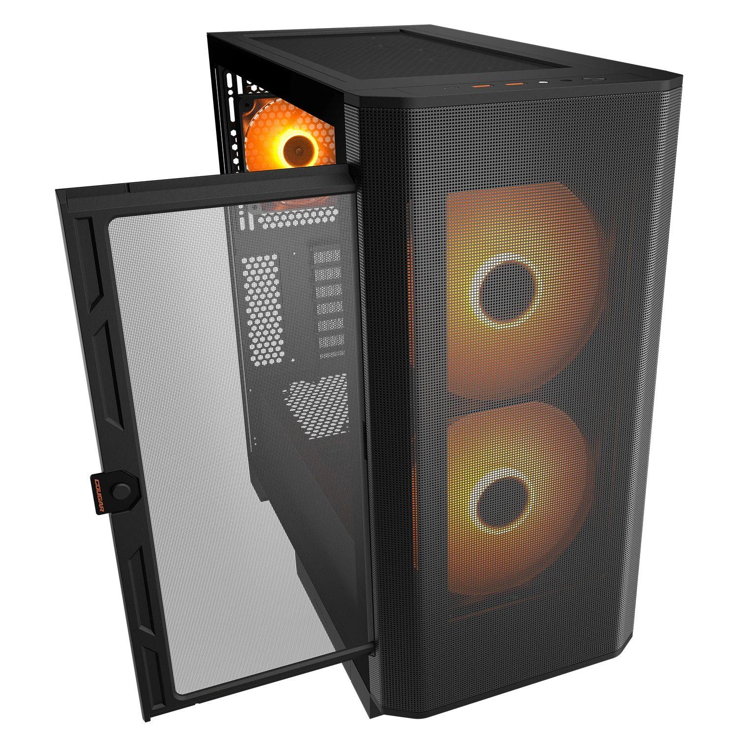 Caixa de Computador COUGAR Airface Flo RGB CGR-5YA6B-RGB (Midi Tower - 190 mm - 390 mm - Preto) — miniatura 4