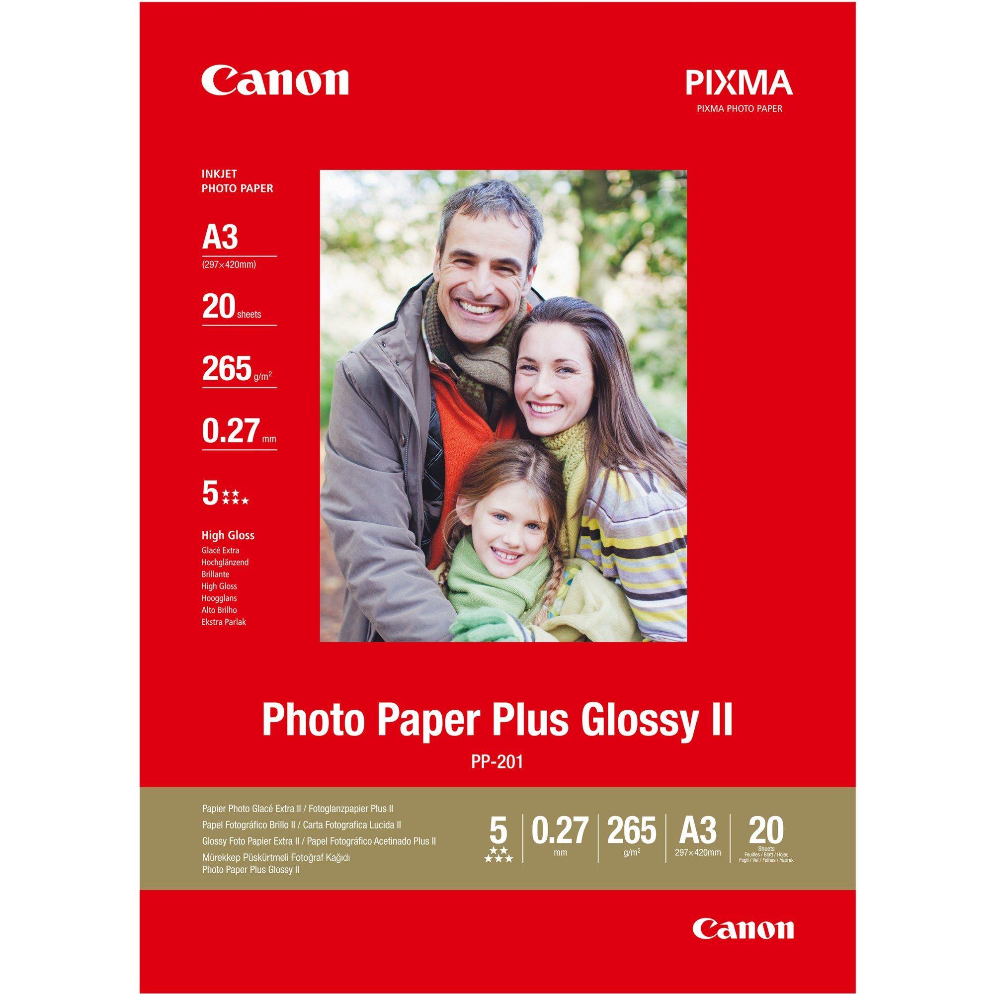 Papel Fotográfico CANON Photo Paper Plus PP-201 2311B020 (Canon Lucia, ChromaLife100+)