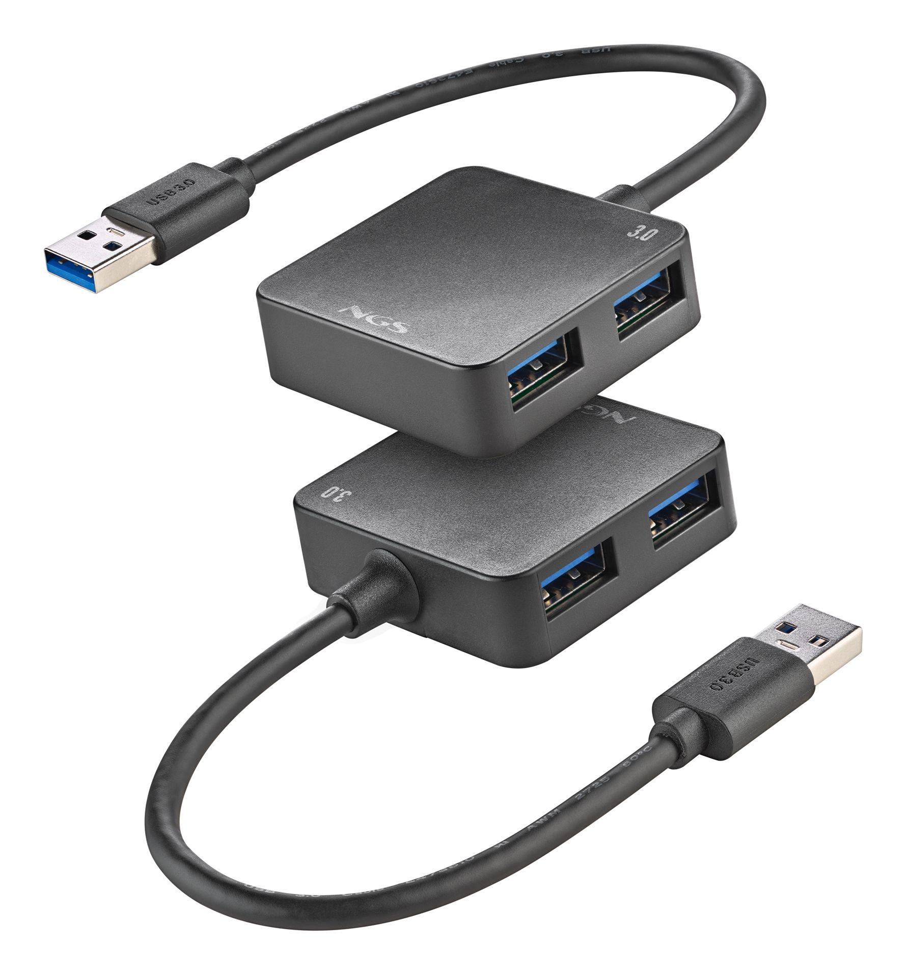 Hub USB NGS IHUB3.0TINY (0,18 m - Não suportado - Preto) — miniatura 3