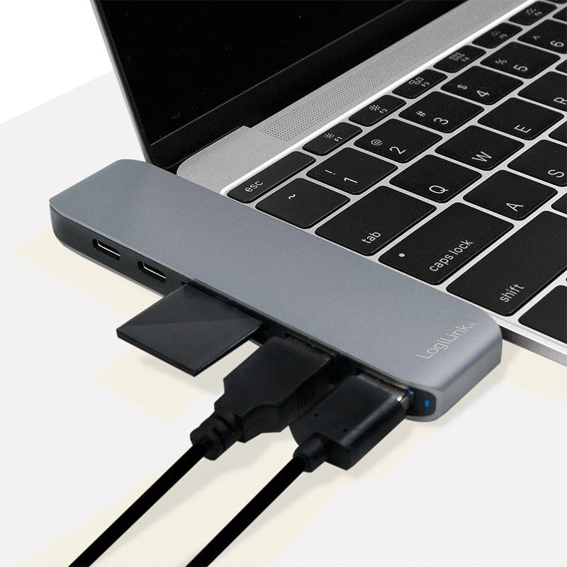 Hub USB-C LOGILINK UA0302 (Alumínio e Preto) — miniatura 6