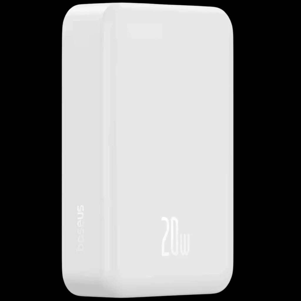 Bateria Externa Magnética BASEUS EnerFill FM41 Ultra Mini (Qi 15W - MagSafe - Branco)