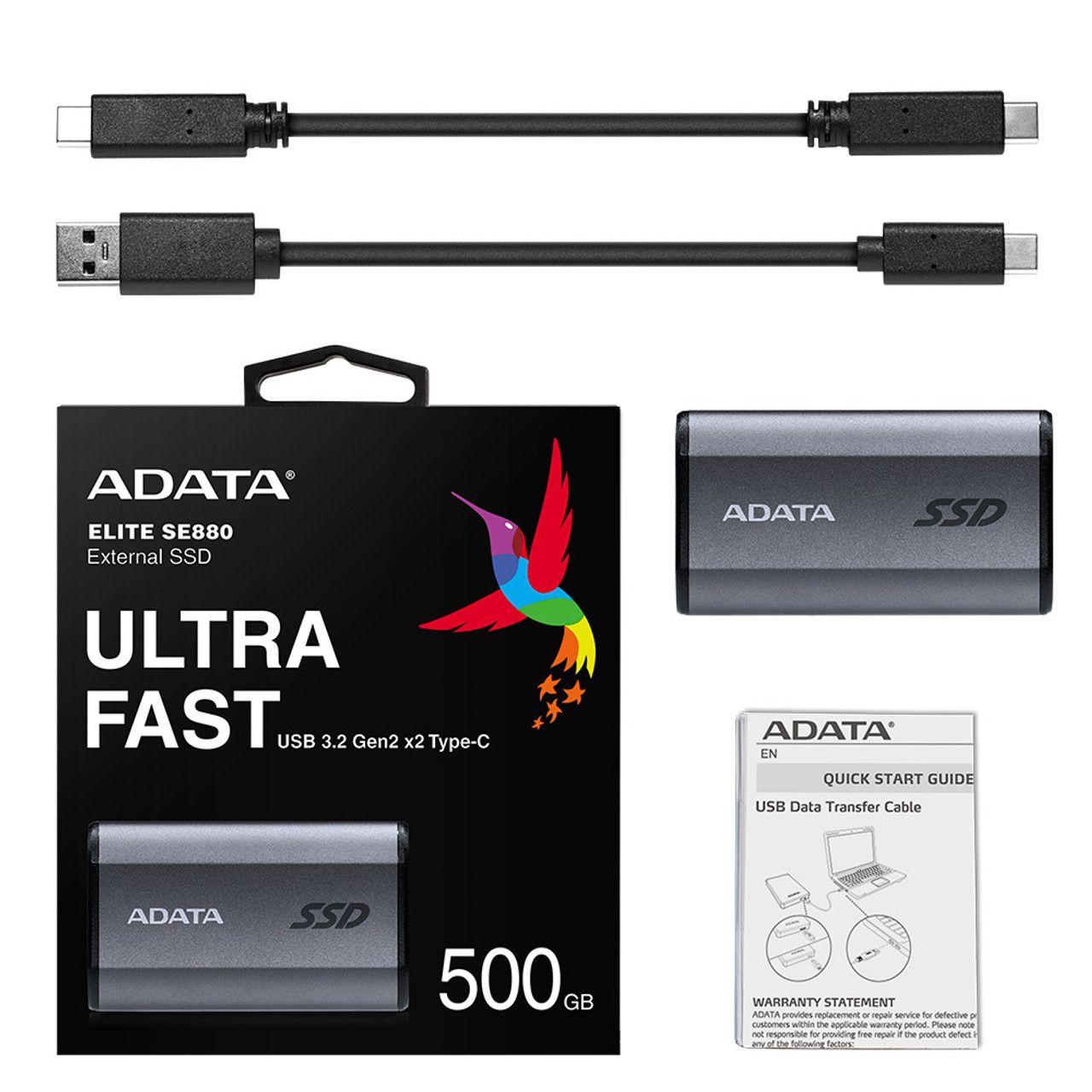 SSD ADATA SE880 (500 GB - USB-C 3.2 Gen 2x2 - Cinzento) — miniatura 6