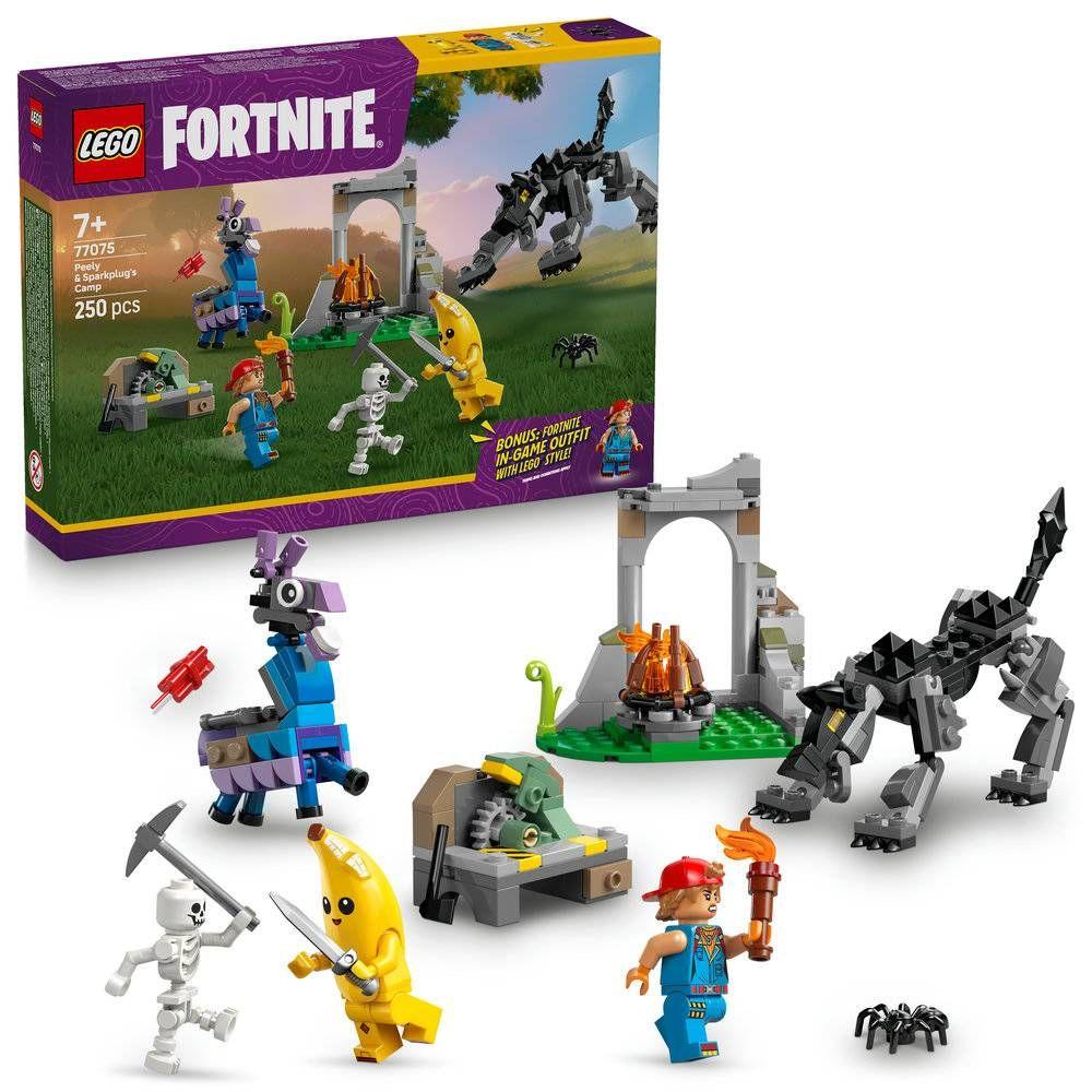 Jogo de Montagem LEGO 77075 Acampamento da Peely e Sparkplug (LEGO Fortnite - +7 anos - Multicor)