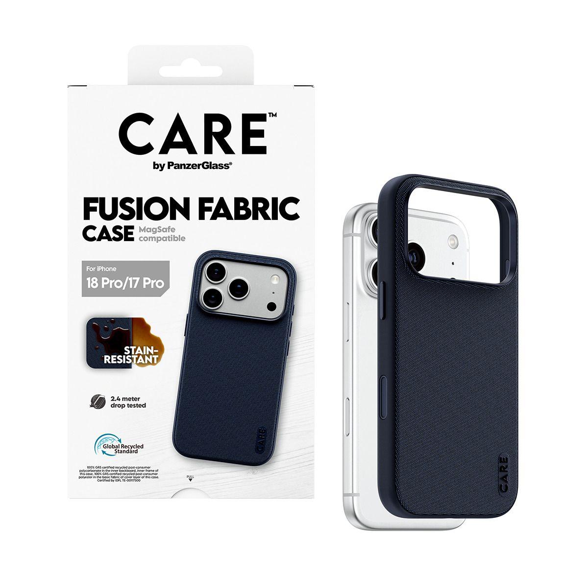 Capa para Telemóvel PANZERGLASS CARE Fusion Fabric Case (Apple - Azul), miniatura 5