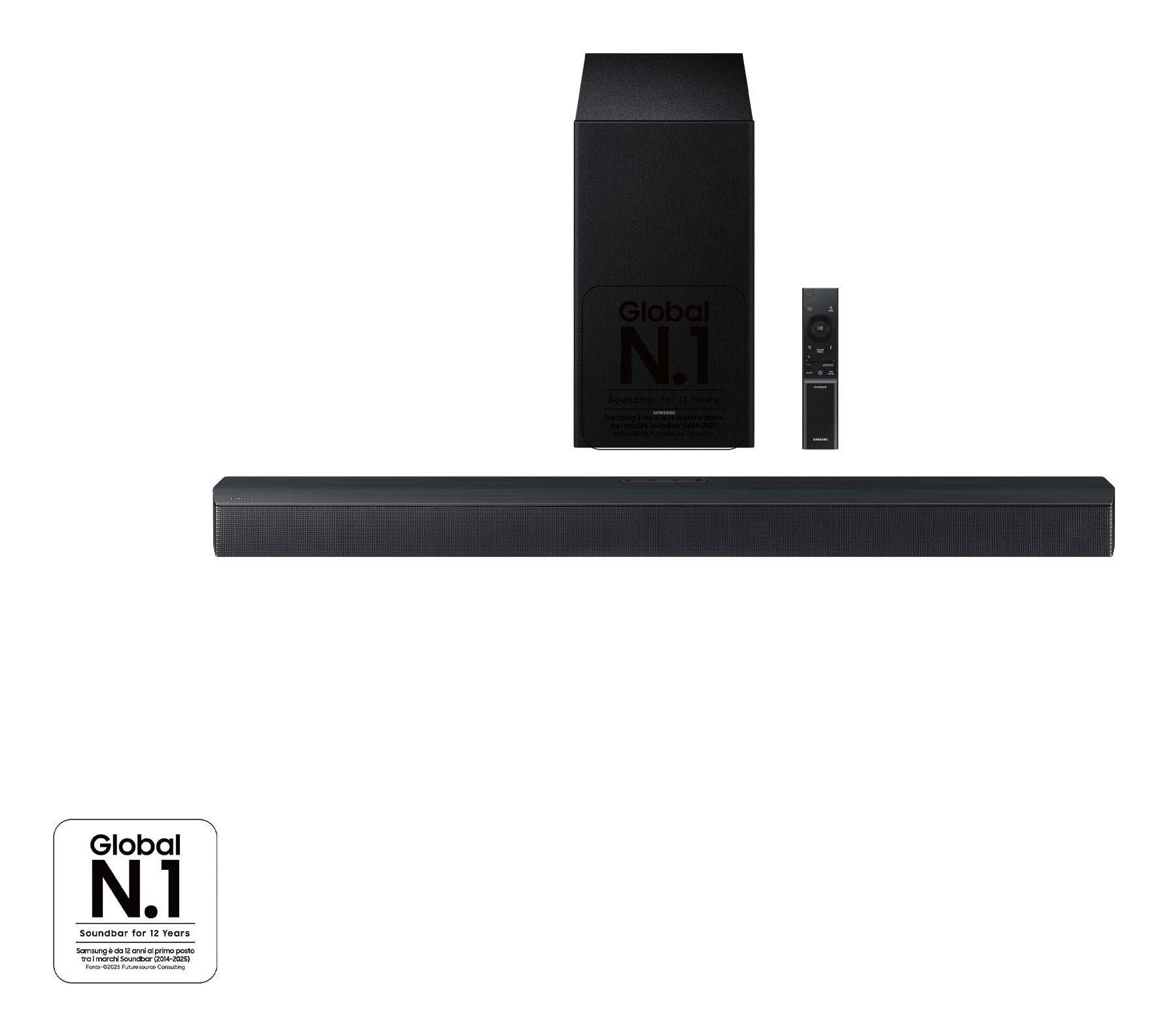 Barra de Som SAMSUNG HW-B650F/ZF (370 W - Sem fios - Preto)