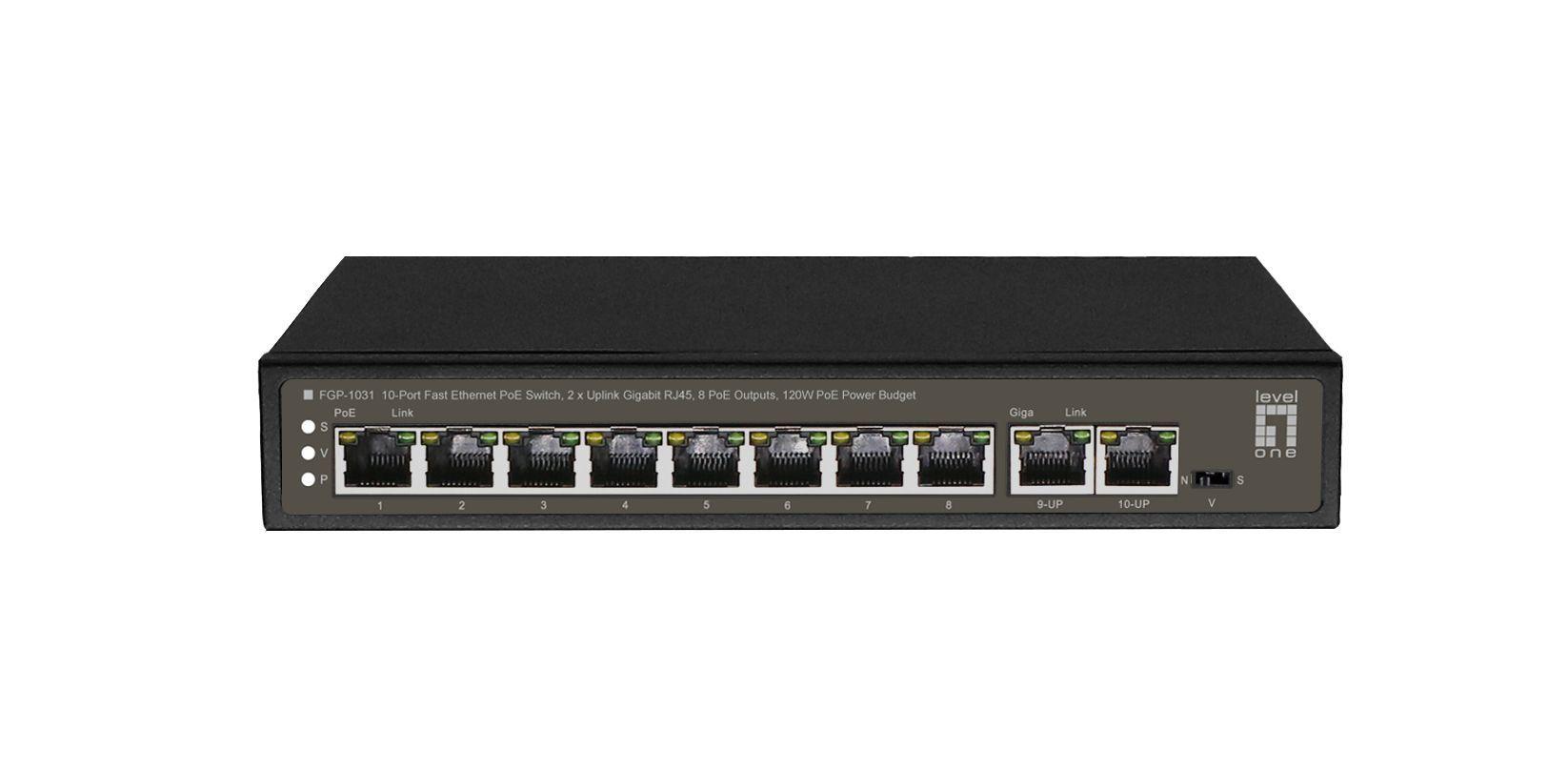 Switch LEVELONE FGP-1031 (Gigabit Ethernet - 100/1000 Mbit/s - Preto)
