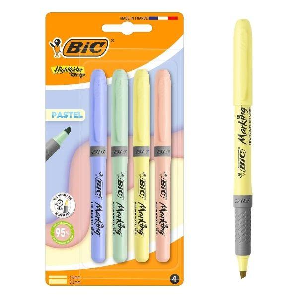 Marcadores Fluorescentes BIC Highlighter Grip Pastel (Cores Sortidas) 302801
