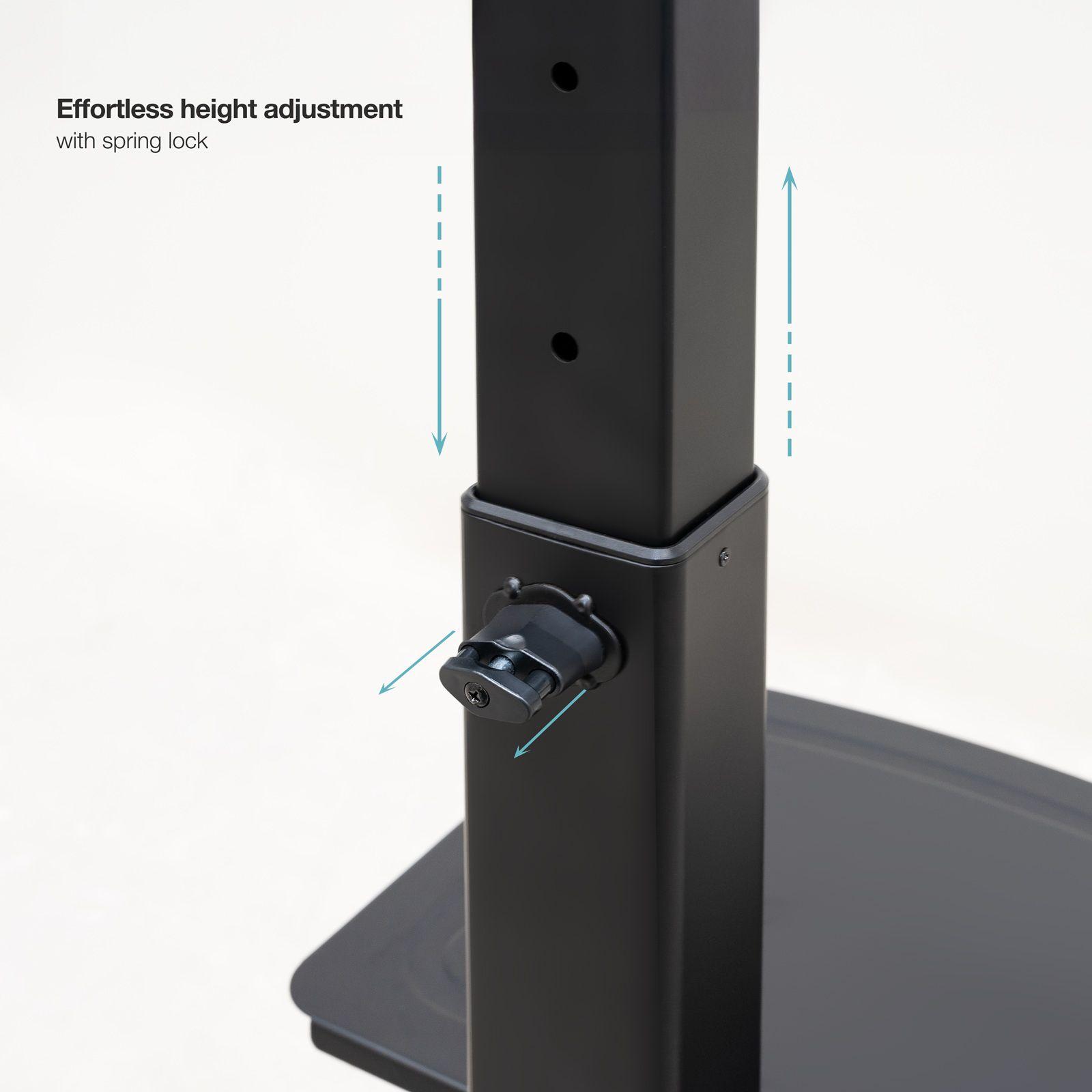 Suporte de Chão para TV TOOQ FS2284M-B (600 x 400 mm - 200 x 200 mm - 177,8 cm - Preto), miniatura 5