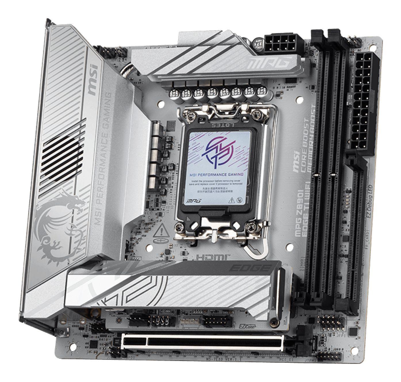 Motherboard MSI MPG Z890I EDGE TI WIFI (LGA 1851 (Socket V1) - Intel Core Ultra - Mini-ITX - Branco), miniatura 3