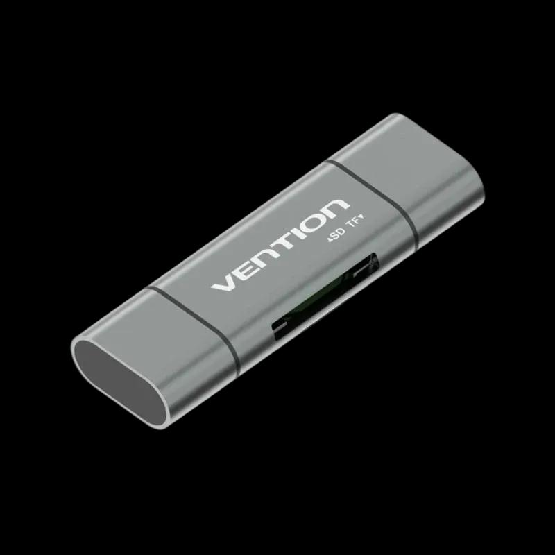 Leitor de Cartões VENTION CCJH0 (MicroSD - Cinzento) — miniatura 3