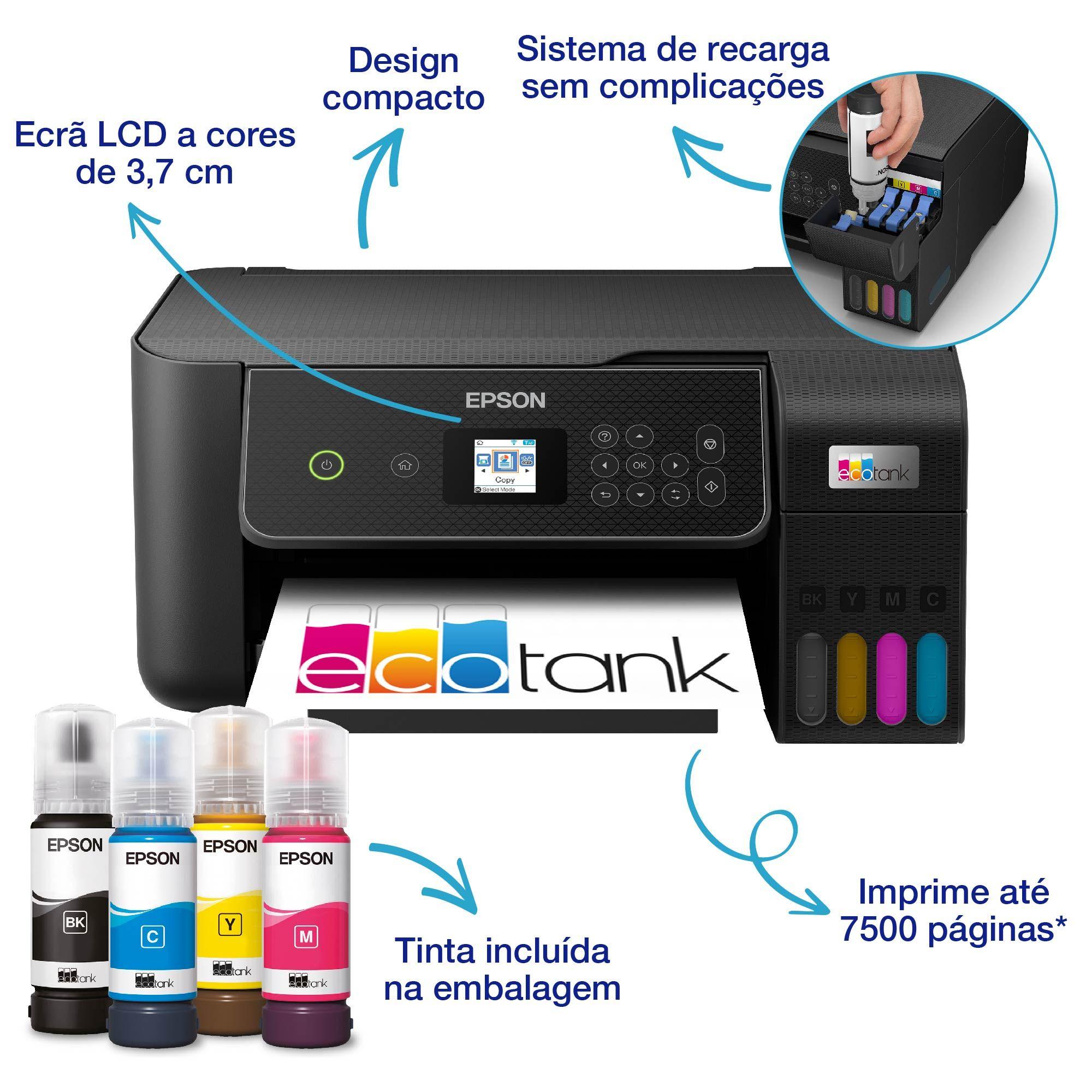Impressora Multifunções EPSON EcoTank ET-2870 (A4 - Impressão a cores - 100 folhas - Preto) — miniatura 13