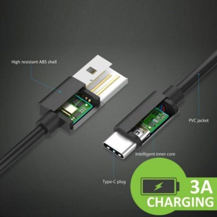 Cabo USB EWENT EC1033 (1 m - USB C - USB A - Preto) — miniatura 3
