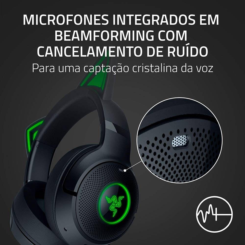 Headset Gaming RAZER Kraken Kitty V2 BT Edition (Binaural - Sem fios - Circum-aural - Preto), miniatura 6