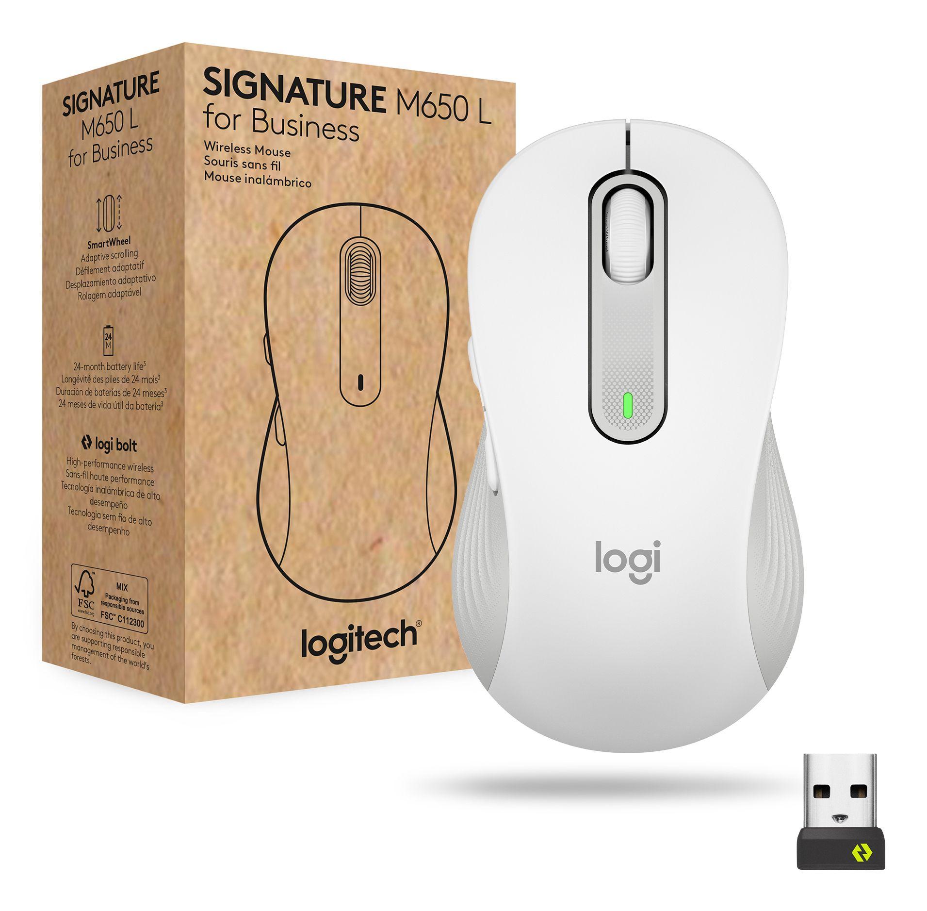 Rato LOGITECH Signature M650 L for Business (Mão direita - 4000 DPI - Ótico - Branco) — miniatura 6