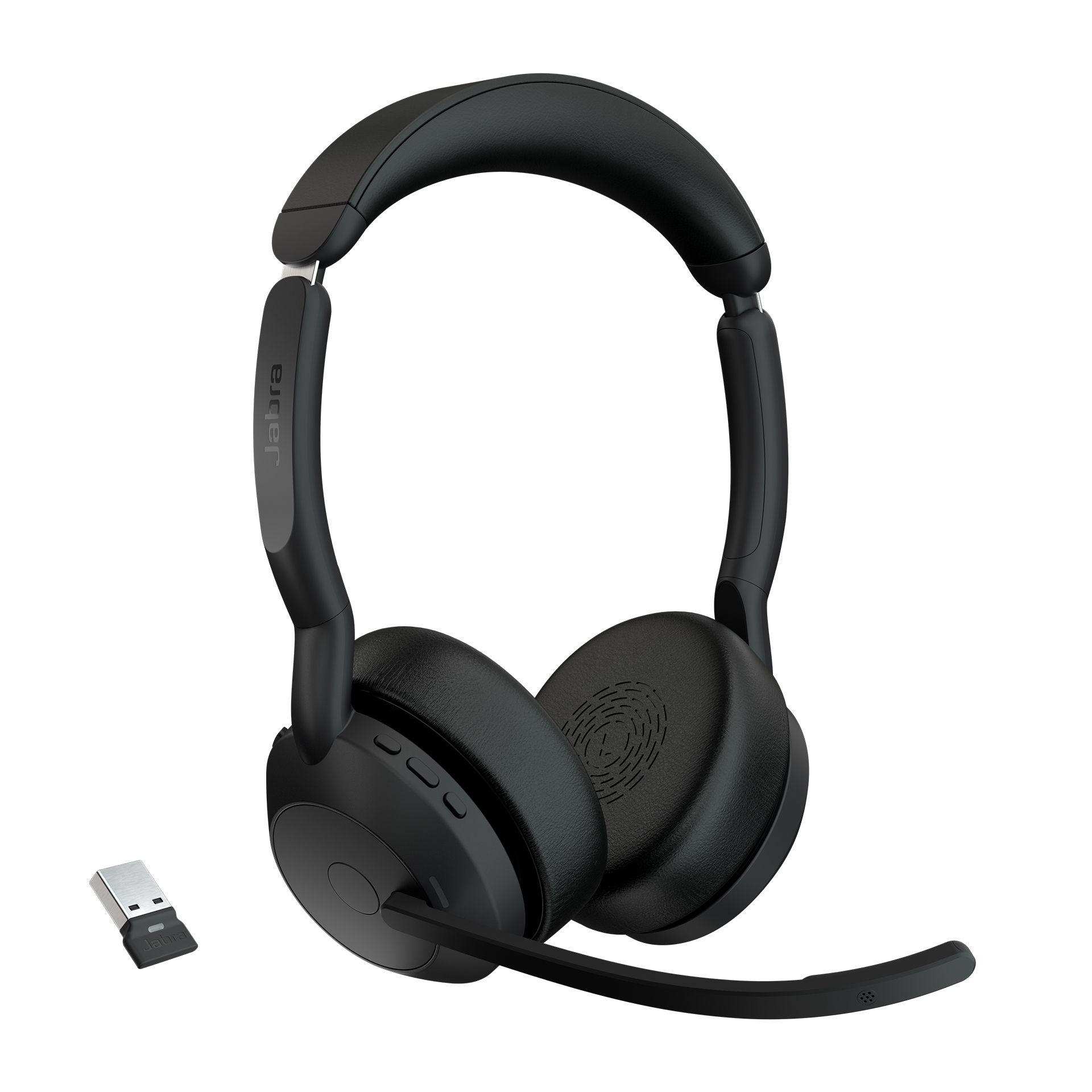 Headset JABRA Evolve2 55 MS Stereo (Binaural - Sem fios - Supra-auricular - Preto)