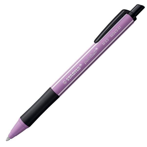Caneta Esferográfica Retrátil STABILO Pointball NatureCOLORS Wildflower (87% bioplástico - Lilás Acinzentado)