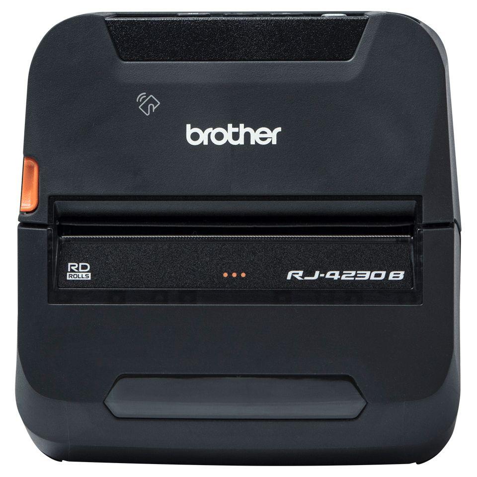 Impressora Portátil de Etiquetas e Talões BROTHER RJ4230B (Bluetooth, NFC, USB 2.0 - Com fios e sem fios - Preto)