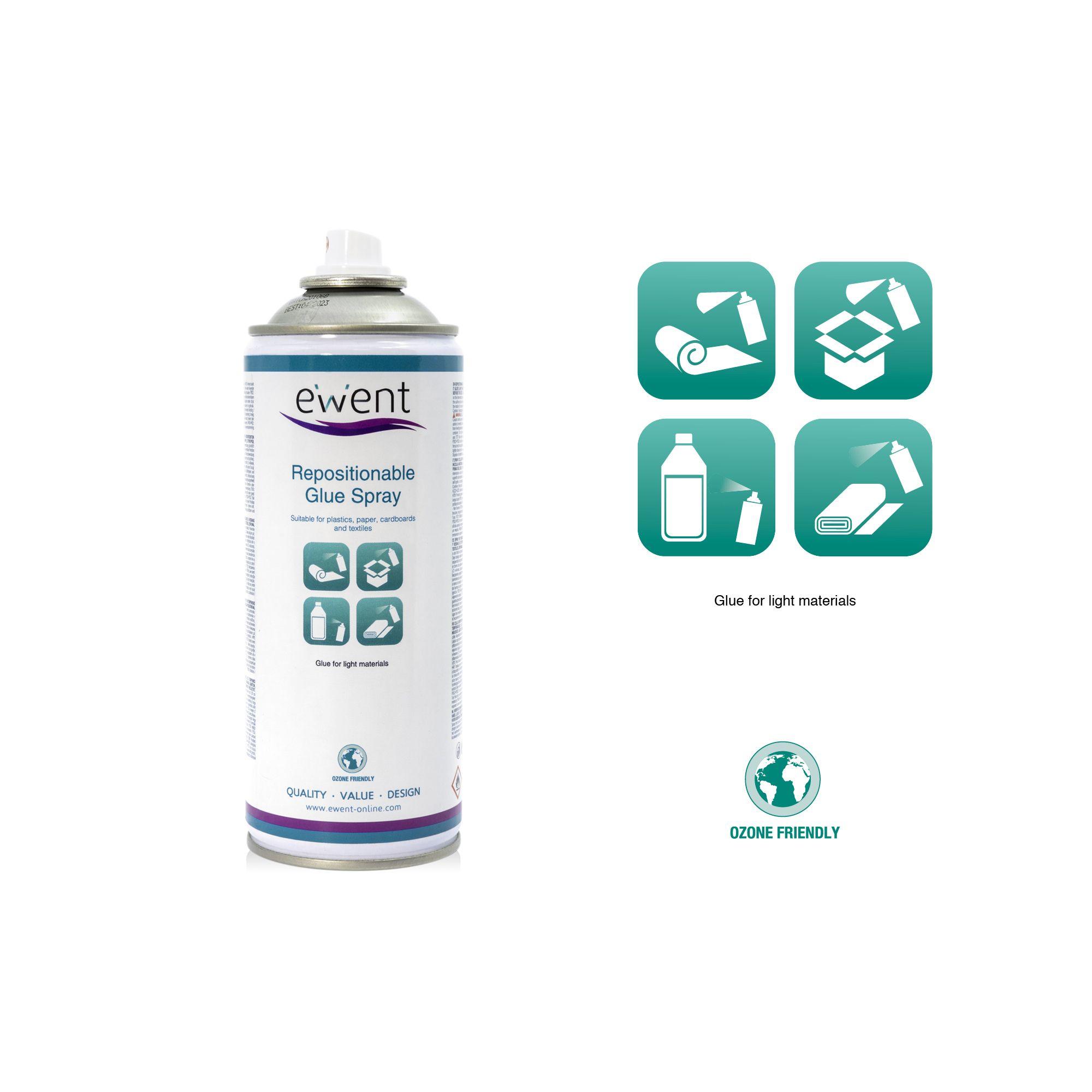 Spray de Cola Reposicionável EWENT EW5625 (Branco) — miniatura 3