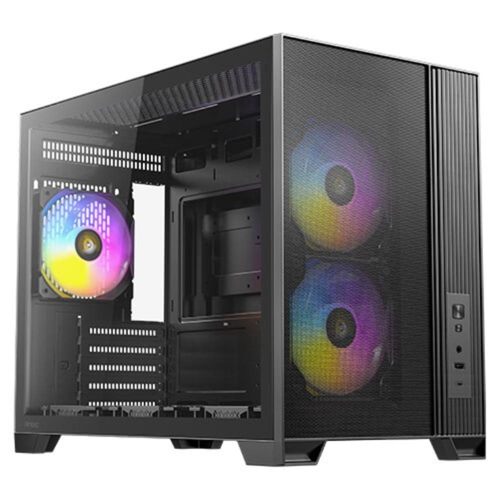 Caixa PC ANTEC FLUX M (Mini-ITX, Micro-ATX - Micro Torre - Plástico, aço, vidro temperado - Preto)