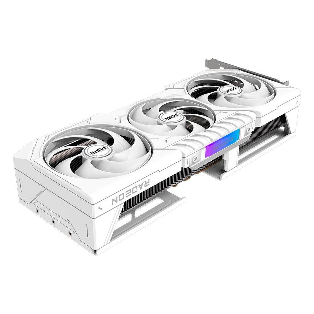 Placa Gráfica SAPPHIRE Radeon RX 9070 PURE OC (AMD Radeon RX 9070 - 20 Gbit/s - 16 GB - Branco) — miniatura 4