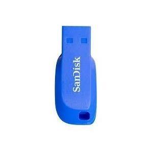 Pen USB SANDISK Cruzer Blade (Sem tampa - USB Type-A - Azul Elétrico)
