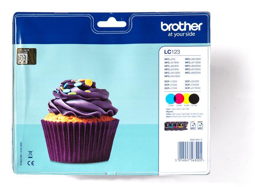 Tinteiro BROTHER LC123VALBP (600 páginas)