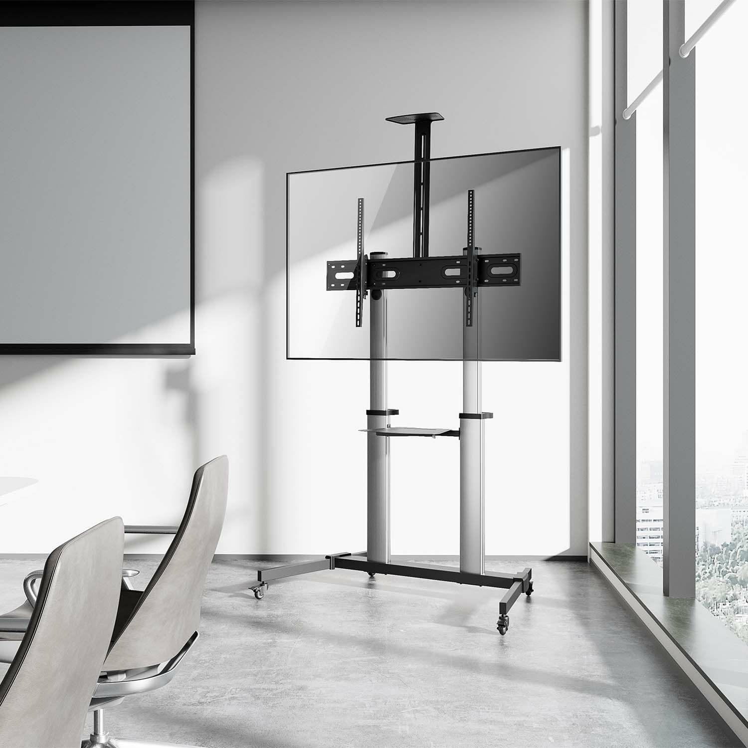 Suporte de Chão para TV AISENS FT100TE-259 (1000 x 600 mm - 200 x 200 mm - 2,54 m - Preto e Prateado), miniatura 4