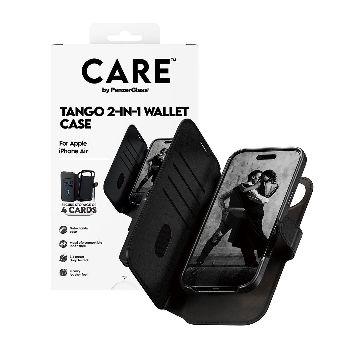 Capa para Telemóvel PANZERGLASS CARE Feature Case Tango 2in1 Wallet MagSafe iPhone Air (Apple - Policarbonato - Preto), miniatura 5