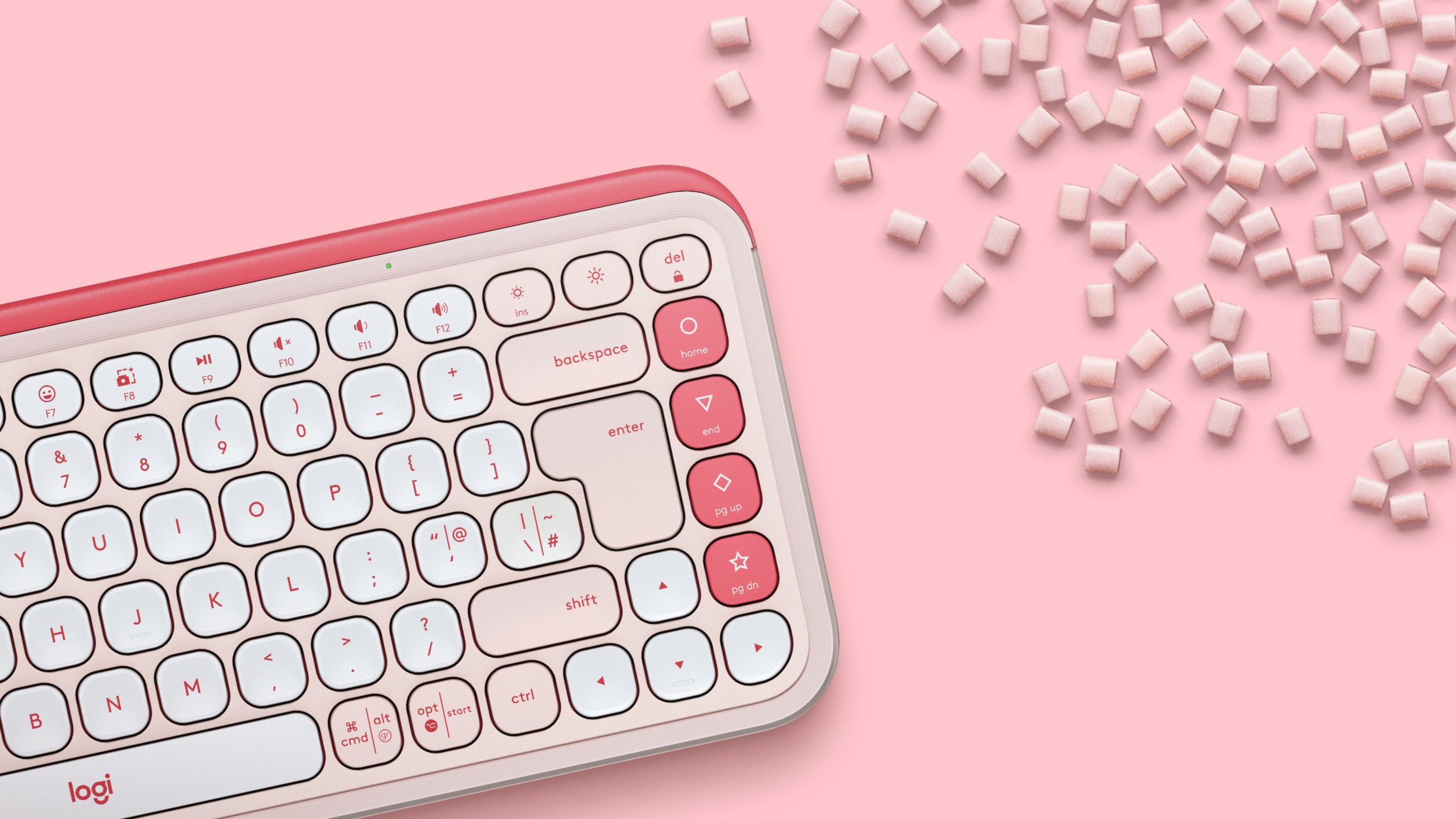 Teclado LOGITECH POP Icon Keys (Estados Unidos - Teclas de tesoura - Mini - Rosa) — miniatura 6