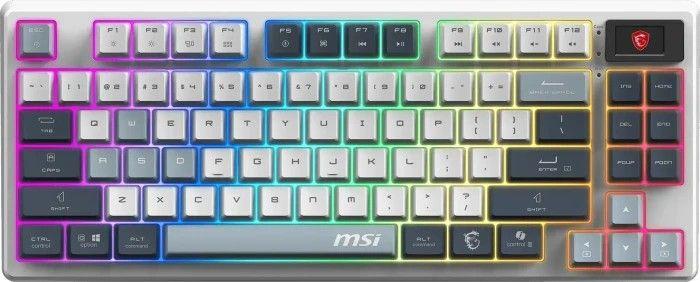 Teclado MSI Forge GK600 TKL W Sky (FR - Mecânico - TKL - Preto)