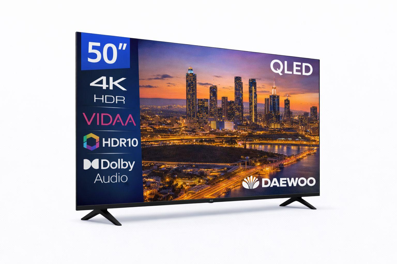 Televisão DAEWOO TV 50VB56QV (QLED - 4K Ultra HD - 3840 x 2160 pixels - Preto)