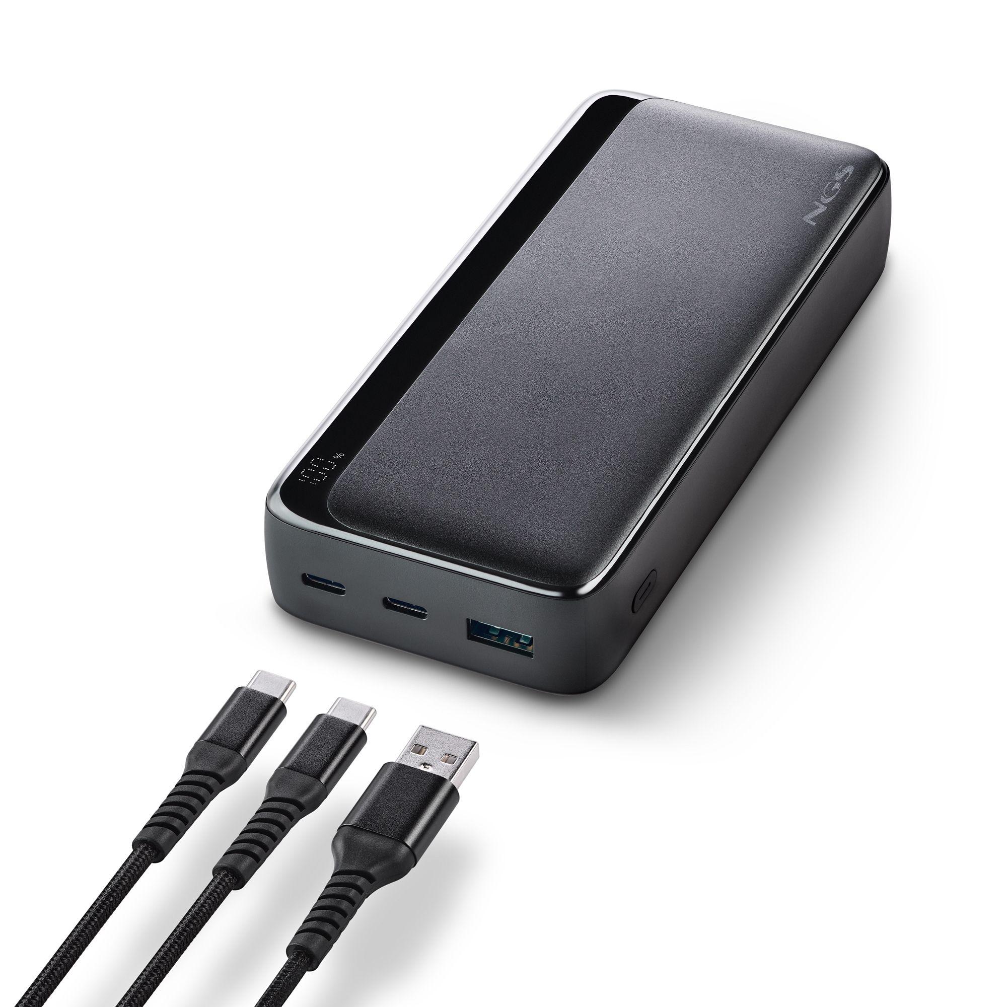 Bateria Externa NGS QUIZ 20 (20000 mAh - 74 Wh - USB Type-C - Preto), miniatura 3