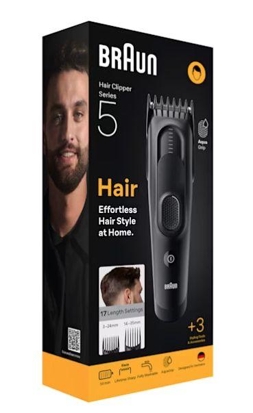 Máquina de Cortar Cabelo BRAUN HC5530 (Preto), miniatura 2