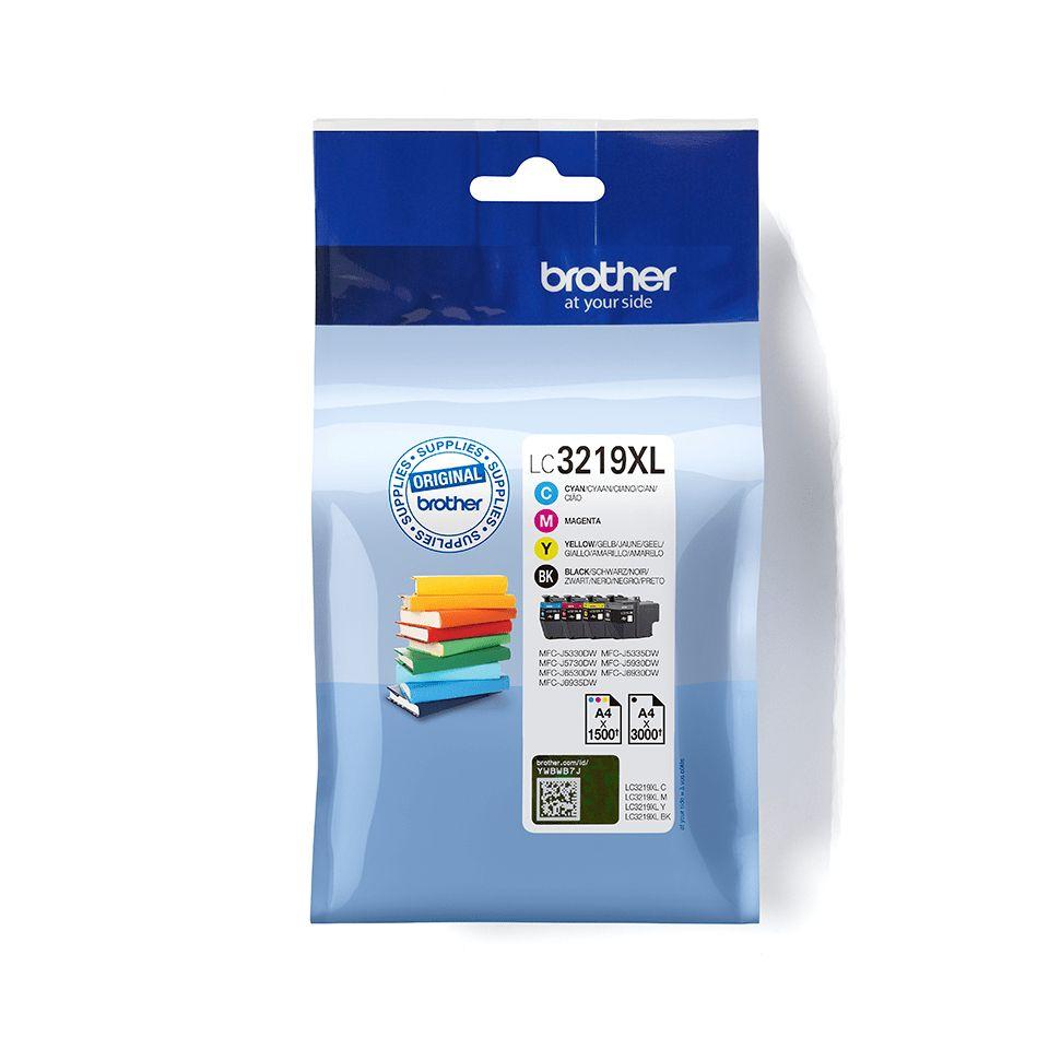Pack de Tinteiros BROTHER LC3219XLVAL (3000 páginas - Preto, Ciano, Magenta e Amarelo)