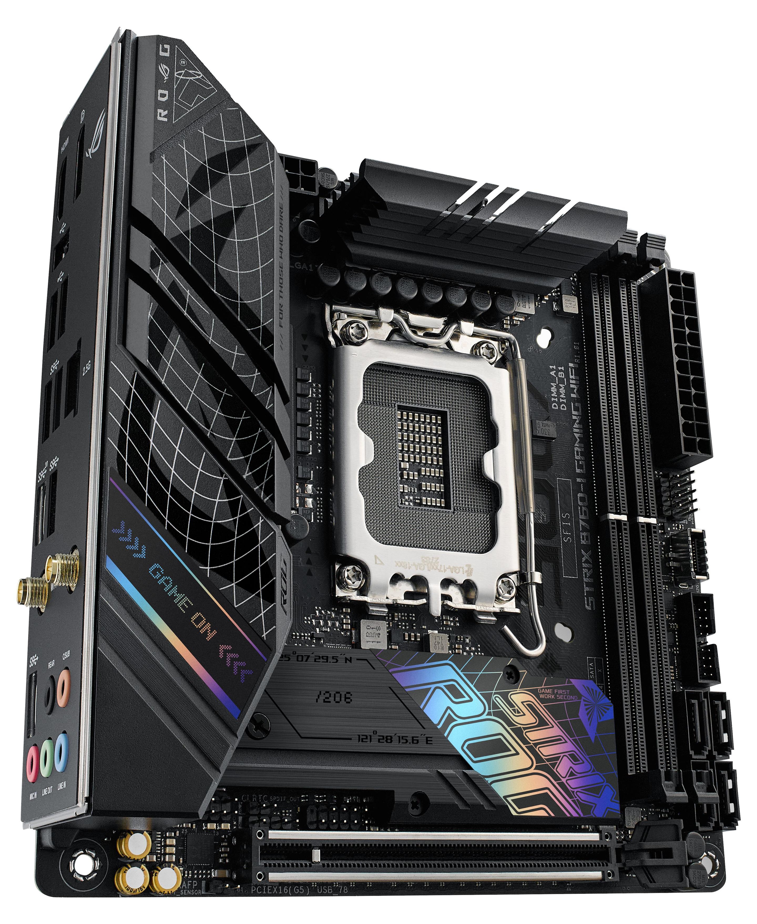 Motherboard ASUS ROG STRIX B760-I GAMING WIFI (LGA 1700 - mini-ITX - Duplo canal), miniatura 6