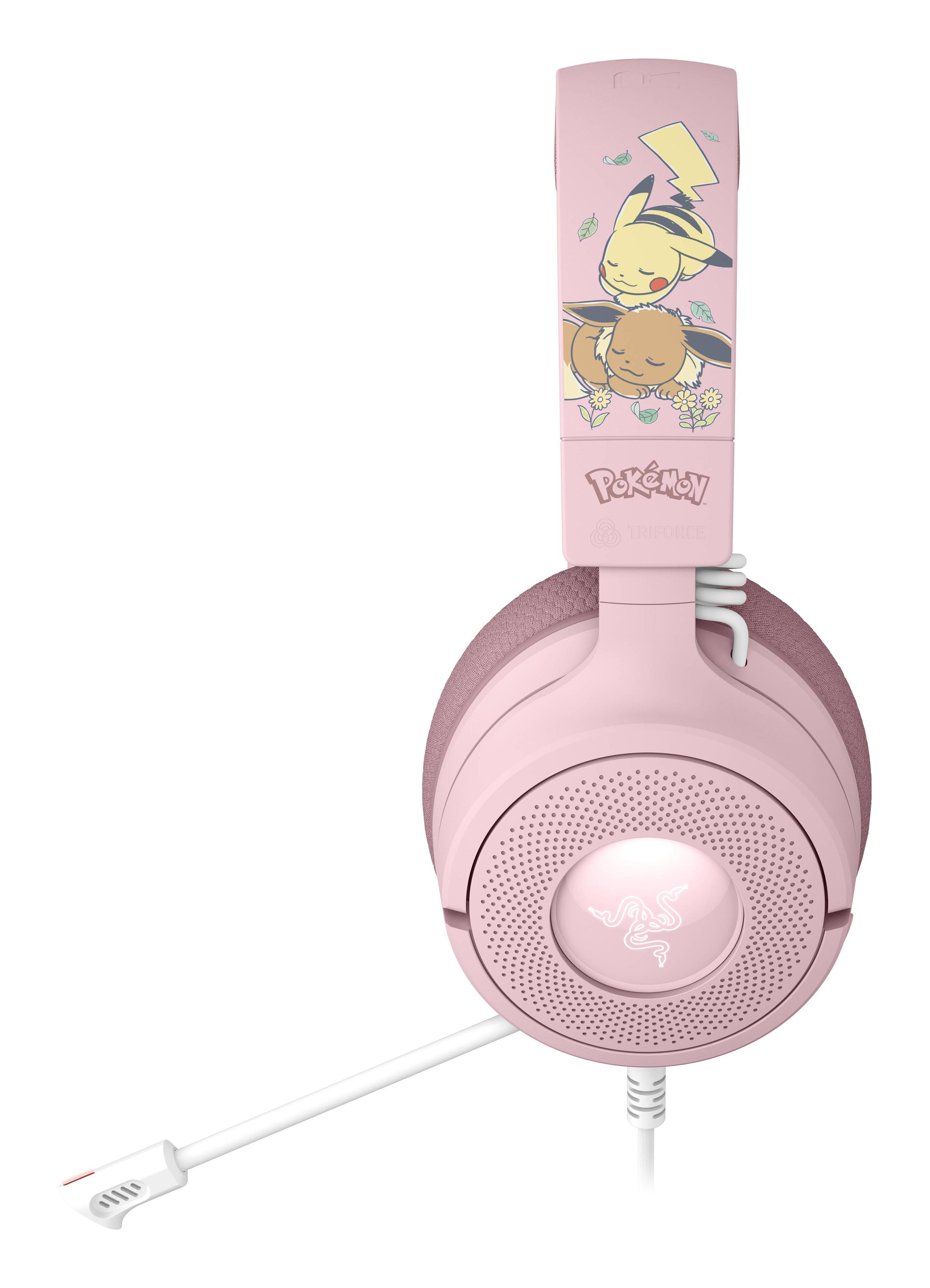 Headset Gaming RAZER Kraken V4 X Edição Pokémon (Binaural - Com fios - Supra-aural - Rosa), miniatura 3