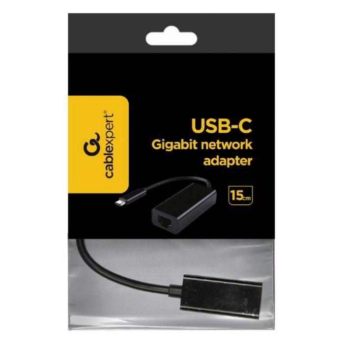 Adaptador USB-C para Ethernet GEMBIRD A-CM-LAN-01 (Ethernet - 1000 Mbit/s - Preto), miniatura 3