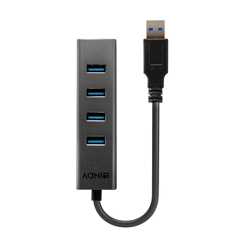 Hub USB LINDY 43324 (0,3 m - Preto) — miniatura 2