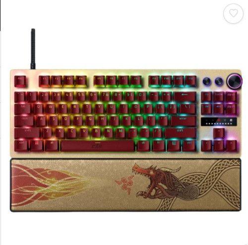 Teclado RAZER Huntsman V3 Pro TKL Counter-Strike 2 Edition (Inglês - Teclas óticas - USB - Dourado/Amarelo)