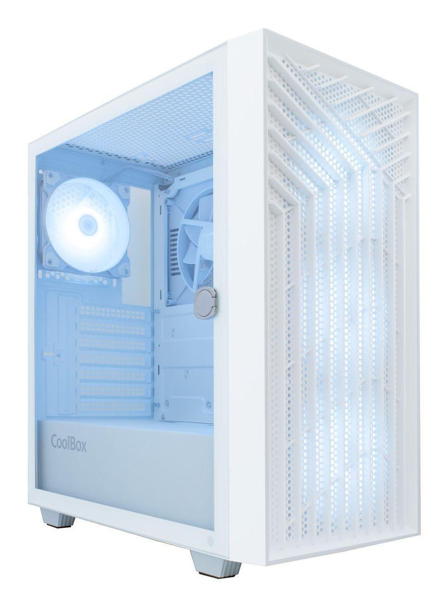 Caixa Gaming COOLBOX GA300 GridLine (ATX, ITX, Mini-ITX - Torre - ARGB - Branco) — miniatura 2
