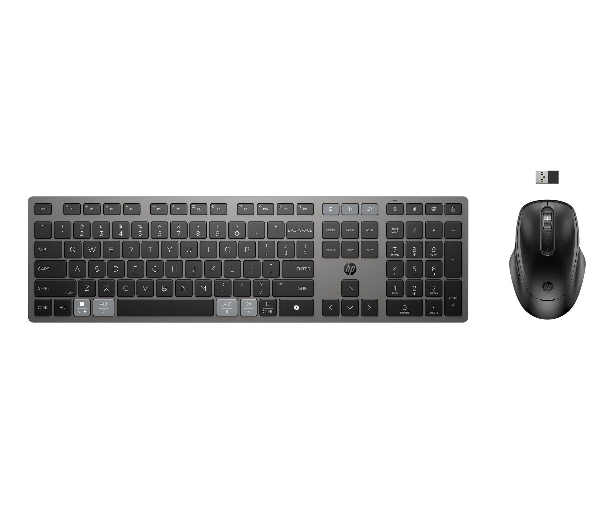 Conjunto de Teclado e Rato HP 725 (Espanhol - Teclas tesoura - Tamanho completo - Preto)