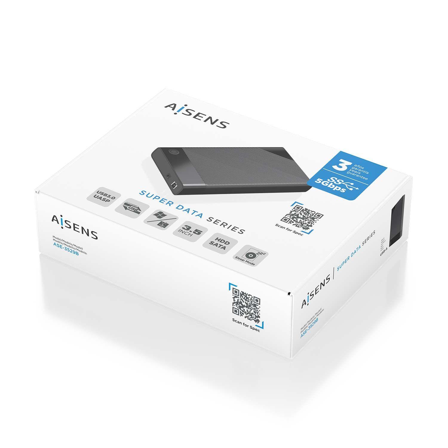 Caixa Externa 3,5" AISENS ASE-3529B (3.5" - Preto), miniatura 8