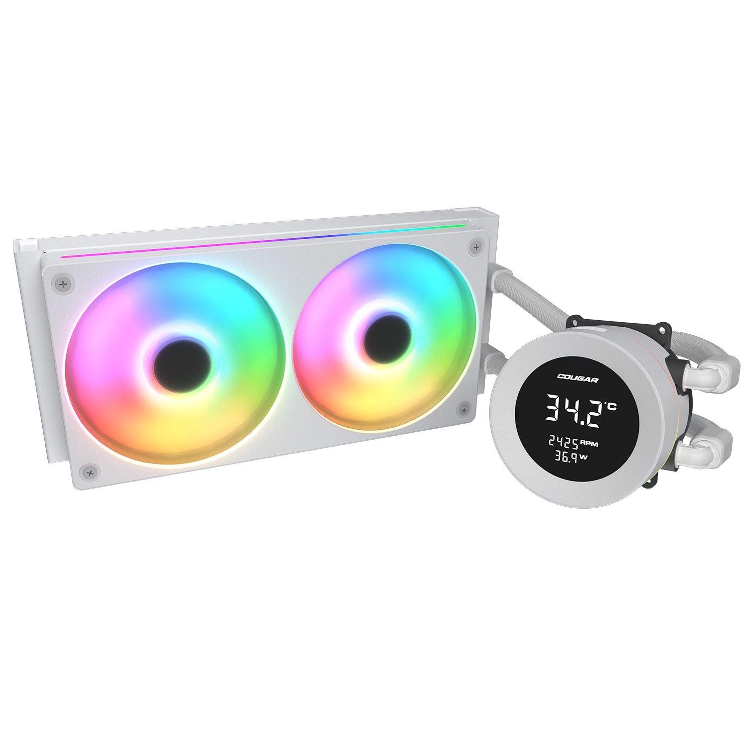 Sistema de Refrigeração Líquida AIO COUGAR Poseidon Vistek ARGB 240 (Radiador 240 mm - Branco) — miniatura 2