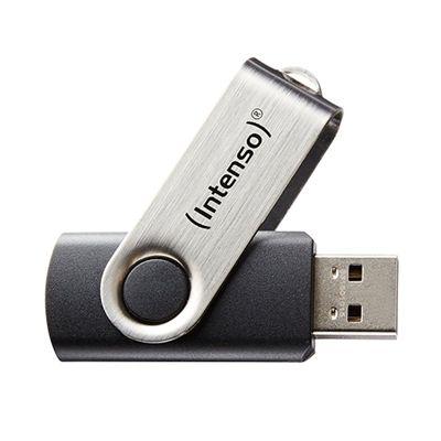Pen USB INTENSO Basic 3503490 (USB tipo A - USB 2.0 - Rotação - Preto)